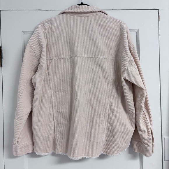 Zara Corduroy Oversized Cropped Cream Jacket Small - Picture 5 of 8